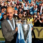 Pep Guardiola med bucklan.