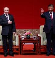 Vladimir Putin och Xi Jinping. Arkivbild. 