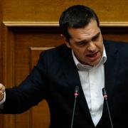 Greklands premiärminister Alexis Tsipras under debatten