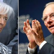 IMF-chefen Christine Lagarde, Tysklands finansminister Wolfgang Schäuble