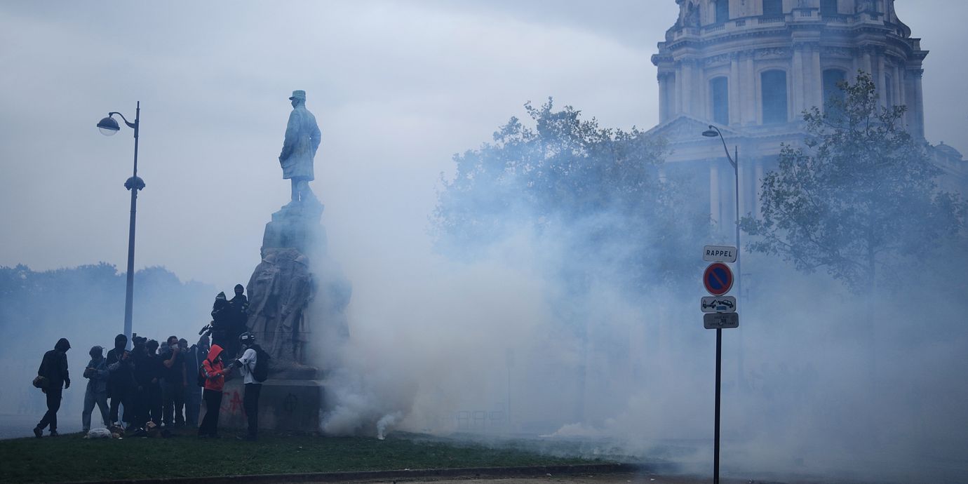 Protester i Paris.