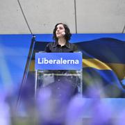 Liberalernas nyvalda partiledare Simona Mohamsson (L) talar under politikerveckan i Almedalen.