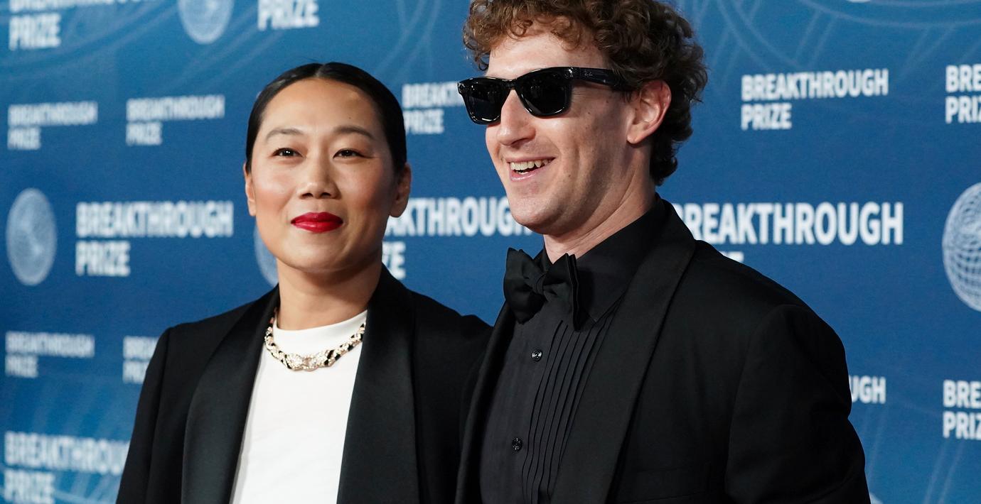 Priscilla Chan och Mark Zuckerberg på ”Breakthrough Prize Ceremony”