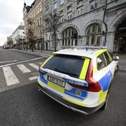 Polisavspärrning i Kristianstad, 10 januari. 