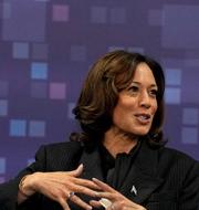 Kamala Harris på en konferens om AI-säkerhet 2023. Presidentkandidaten har beskrivits som intresserad av techfrågor. 