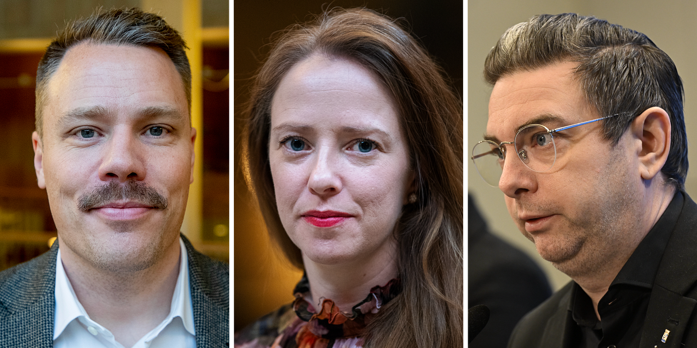 Tre rödgröna lokalpolitiker som nu har valts in i riksdagen. Från vänster: Daniel Bernmar (V), Åsa Lindhagen (MP) och Jimmy Jansson (S).