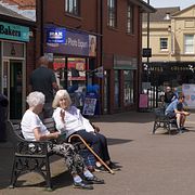 Storgatan i Ashton-in-Makerfield, en av flera orter i Makerfield.