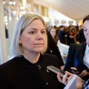 Socialdemokraternas partiledare Magdalena Andersson (S).