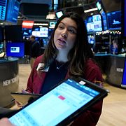 Tradern Ashley Lara på New York Stock Exchange. Arkivbild.