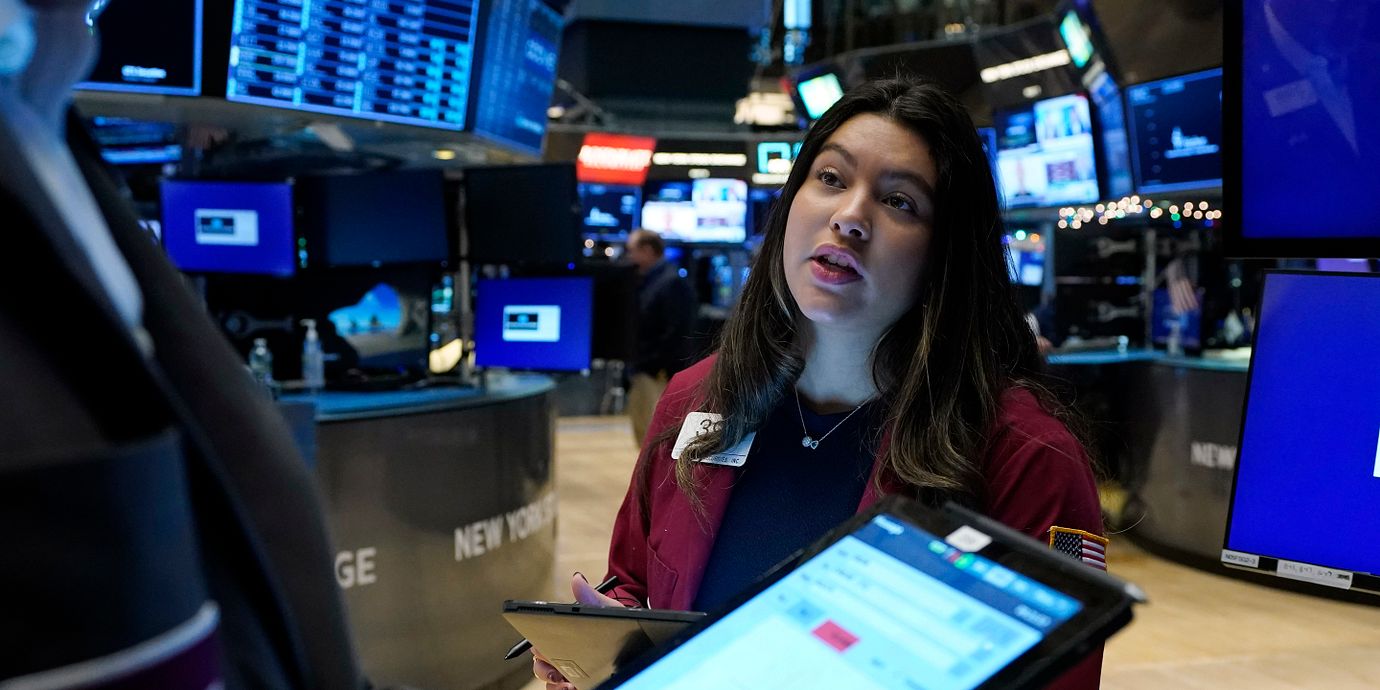 Tradern Ashley Lara på New York Stock Exchange. Arkivbild.