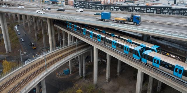 Bygget För Nya Tunnelbanan Igång Vid Gullmarsplan