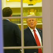 Donald Trump i Ovala rummet, 13 januari.