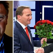 Klas Eklund, Stefan Löfven och Fredrik Reinfeldt.