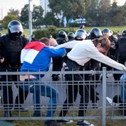 Demonstranter i Minsk i går.