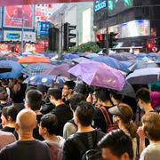 Demonstranter i Hongkong.