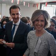 Arkivbild på Bashar al-Assad och hans fru Asma.