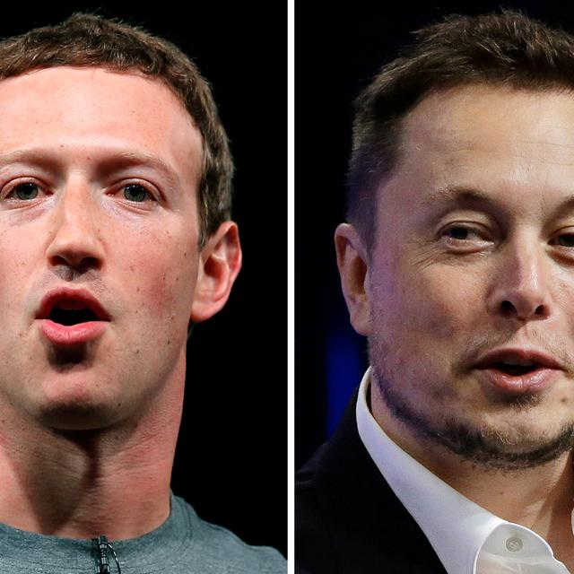This combo of file images shows Facebook CEO Mark Zuckerberg, left, and Tesla and SpaceX CEO Elon Musk. An online smackdown between tech titans Zuckerberg and Musk over the possible threat of artificial intelligence underlines how little most people know about the rapidly advancing technology. (AP Photo/Manu Fernandez, Stephan Savoia) AP