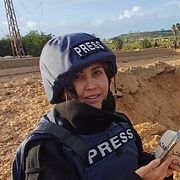 Den libanesiska journalisten Amal Khalil. Bilden är tagen den 22 mars.