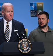 Joe Biden och Volodymyr Zelenskyj vid ett tidigare möte.