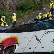 Bussen efter kraschen.