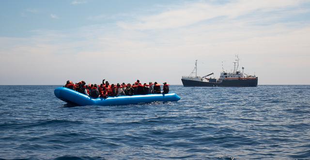 Arkivbild på en annan båt med flyktingar på Medelhavet. Fabian Heinz / TT NYHETSBYRÅN/ NTB Scanpix