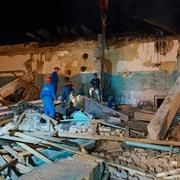 Explosionen orsakade stora materiella skador.