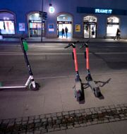 Elsparkcyklar i Stockholm.  Janerik Henriksson/TT