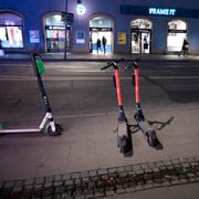 Elsparkcyklar i Stockholm. 