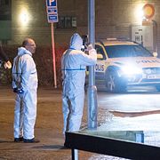 28 december 2017, polisens tekniker på plats vid Nydalaskolan i Malmö