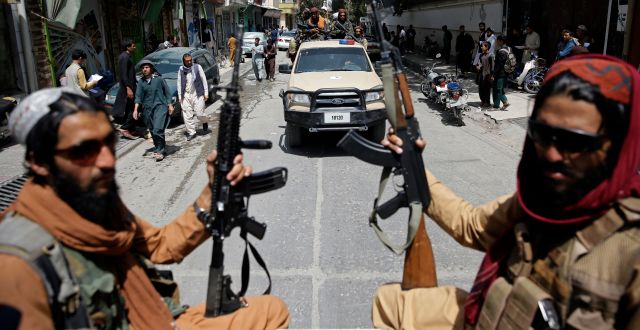 Talibaner i Kabul tidigare i veckan. Rahmat Gul / TT NYHETSBYRÅN