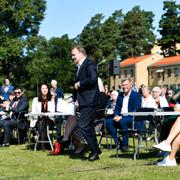 Stefan Löfven i samband med sitt sommartal.