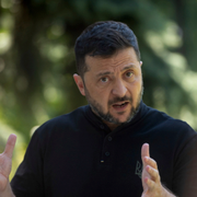 Zelenskyj/Ryska soldater med drönare.