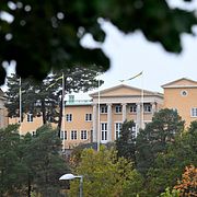 Exteriör på Sigtunaskolan Humanistiska Läroverket.