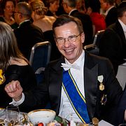 Statsminister Ulf Kristersson vid Nobelbanketten i Stadshuset i Stockholm den 10 december 2025.
