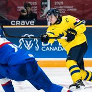 Axel Sandin-Pellikka i matchen mot Slovakien. 