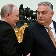 Rysslands Vladimir Putin och Ungerns Viktor Orbán under ett möte i Moskva i november 2025.