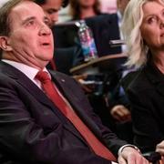 Stefan Löfven och partisekreterare Lena Rådström Baastad.