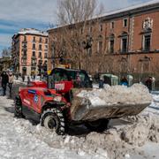 Snöplog i Madrid. 