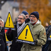 Johan Forssell/bild från protest mot den så kallade angiverilagen, som kritiseras av kommittén. 