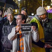 Sekos strejkvakter på Nybrokajen i Stockholm i tisdags.