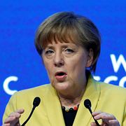 Arkivbild, Angela Merkel på WEF 2015.