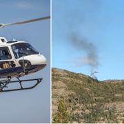 Arkivdbild på den helikoptermodell som kraschade/olycksplatsen.