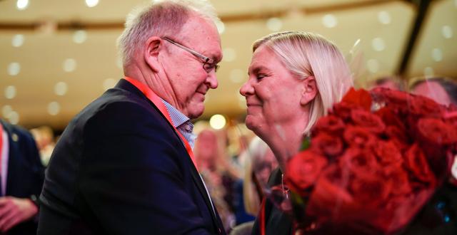 Göran Persson och Magdalena Andersson.  Björn Larsson Rosvall/TT / TT NYHETSBYRÅN