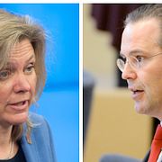Magdalena Andersson (S) och Anders Borg (M)