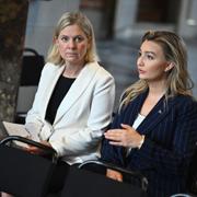 Socialdemokraternas partiledare Magdalena Andersson (S) och Närings- och energiminister Ebba Busch (KD).