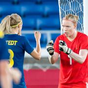 Hedvig Lindahl i matchen mot Australien.