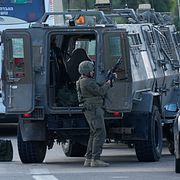 Israelisk militär förbereder sig i Ashkelon.  Ohad Zwigenberg / AP