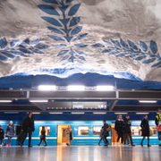 Liseberg/tunnelbanan i Stockholm.