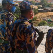 Medlemmar ur APBN-styrkan i flyktinglägret i Cox’s Bazar, Bangladesh, maj 2020/Arkivbild