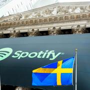 Arkivbild: Spotifys notering på Wall Street tidigare i år.